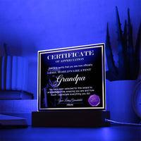 Acrylic Square with LED Base