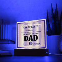 Acrylic Square with LED Base