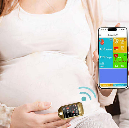 🩸Health America Subsidized Product | LaozikTM Professional 12in1 Glucose & Vital Signs Monitor-Painless, Fast, Precise& FDA-Backed(Made in California, USA)