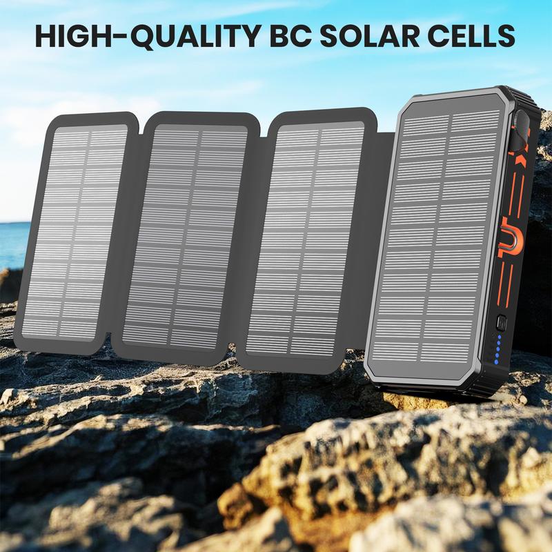 Solar Charger: 7 Outputs + Wireless Fast Charge for All Devices