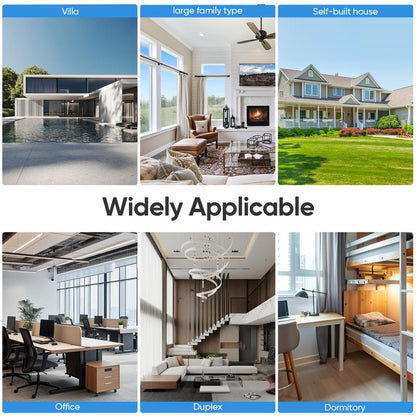 WiFi Extender 2025 6-Antenna Strong Signal, 1200Mbps Dual Band (5GHz/2.4GHz) Booster, Covers 12,000 sq. ft & 100 Devices