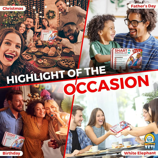 Survival Kit - Laugh Out Loud Prank Gift Set, Contains Wet Wipes, Disposable Underwear, Tissues & Hilarious Badge for Gag Gifts