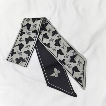 🧣 Women's Letters Print Tote Bag Silk Scarf – Perfect Match for Your Stylish Look!