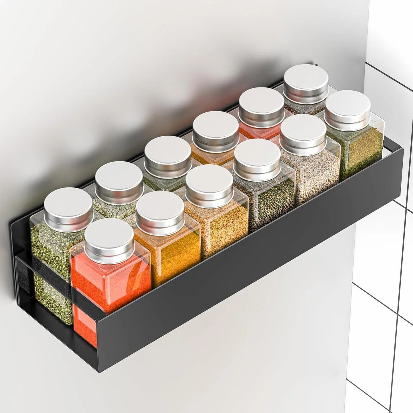 🧲Magnetic Spice Rack – Free Up Your Counter Space!