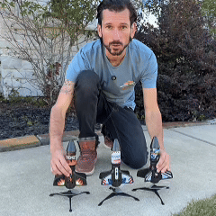 Yuletide Flame Spinning Rocket Toy