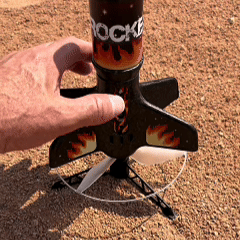 Yuletide Flame Spinning Rocket Toy