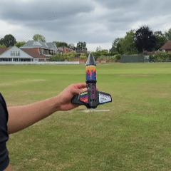 Yuletide Flame Spinning Rocket Toy