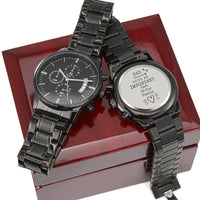 Mahogany Luxury Box Black Chronograph Watch