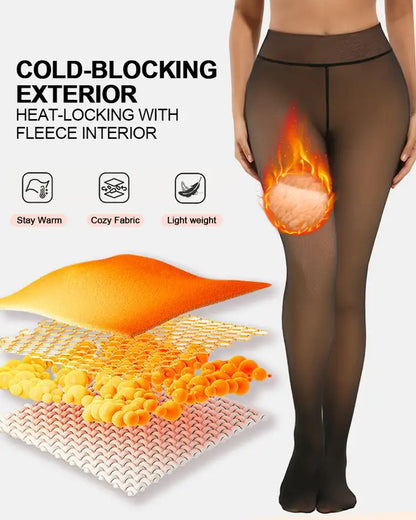 Warm Fleece Tights Slim Fit Tummy Control For Every Skin Tone