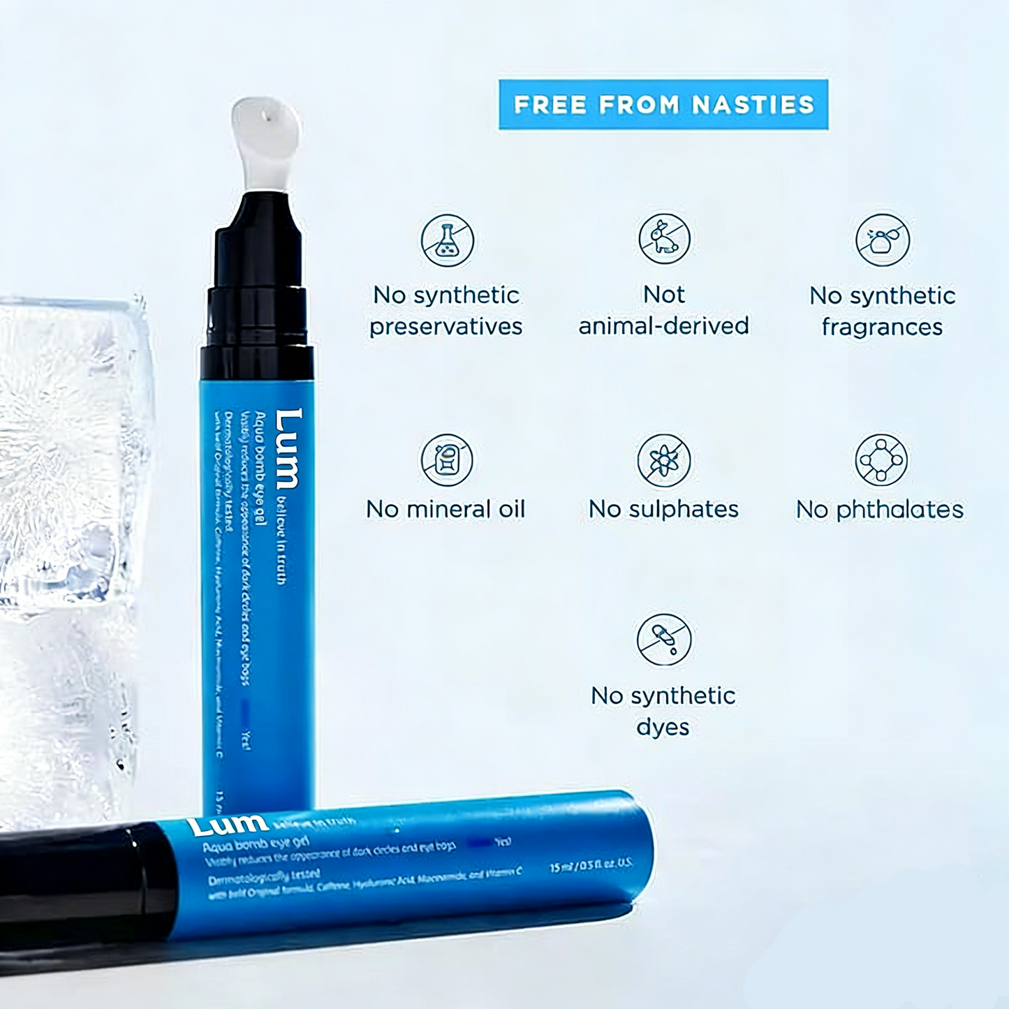 Aqua Bomb Lifting Eye Gel — Retinol, Collagen & Peptides for Firming & Brightening