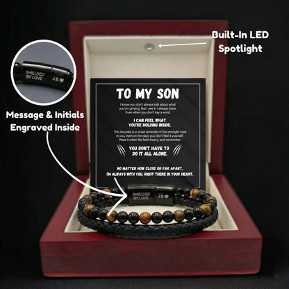 To My Son - The Guardian - Tiger's Eye Bracelet