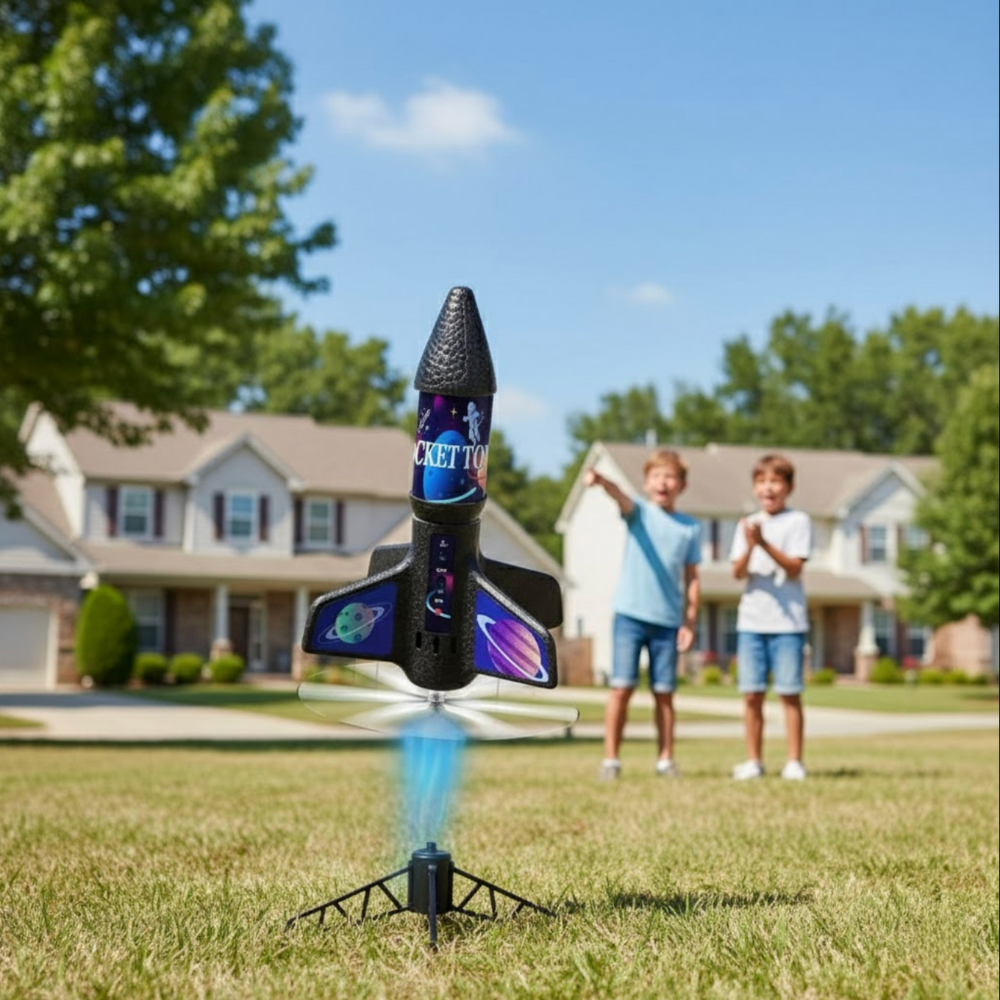 Yuletide Flame Spinning Rocket Toy