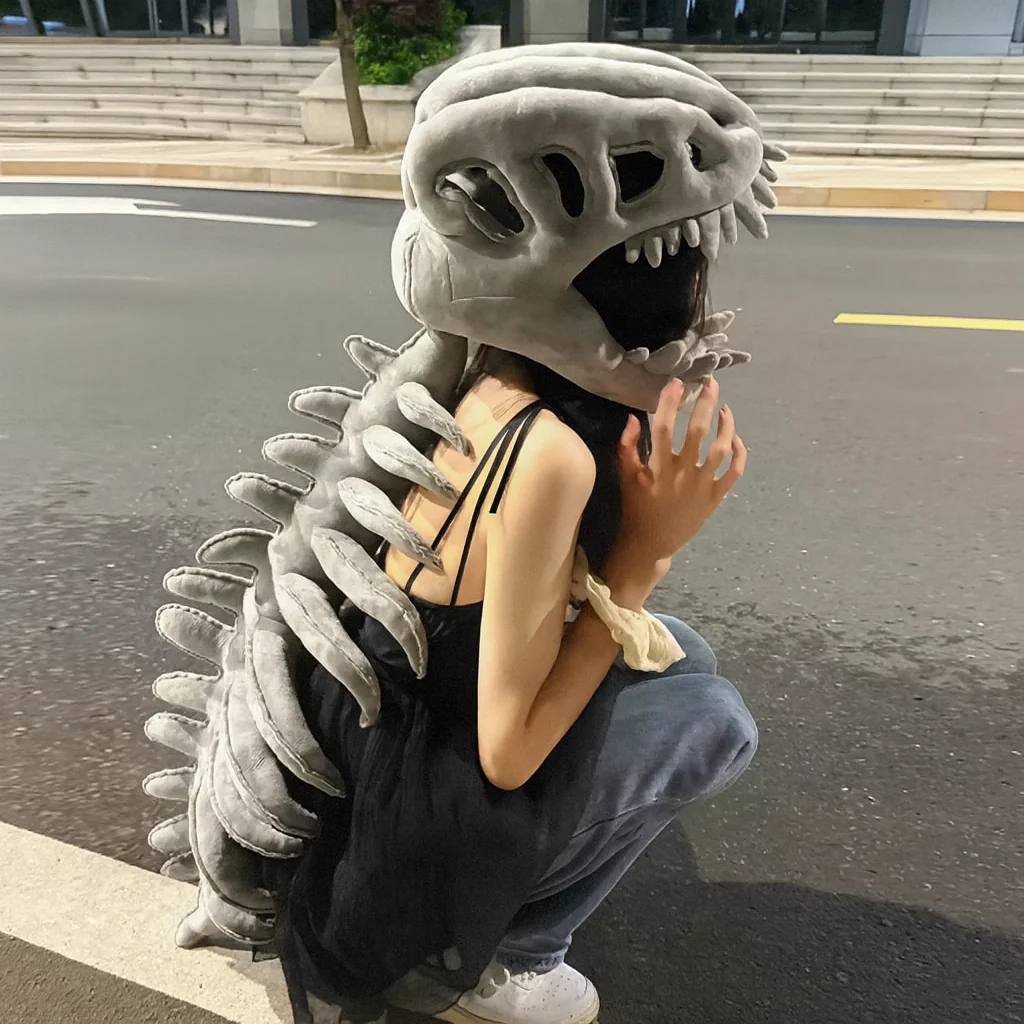 Lumiieren™ 3D Plush Dinosaur Skeleton Costume Set