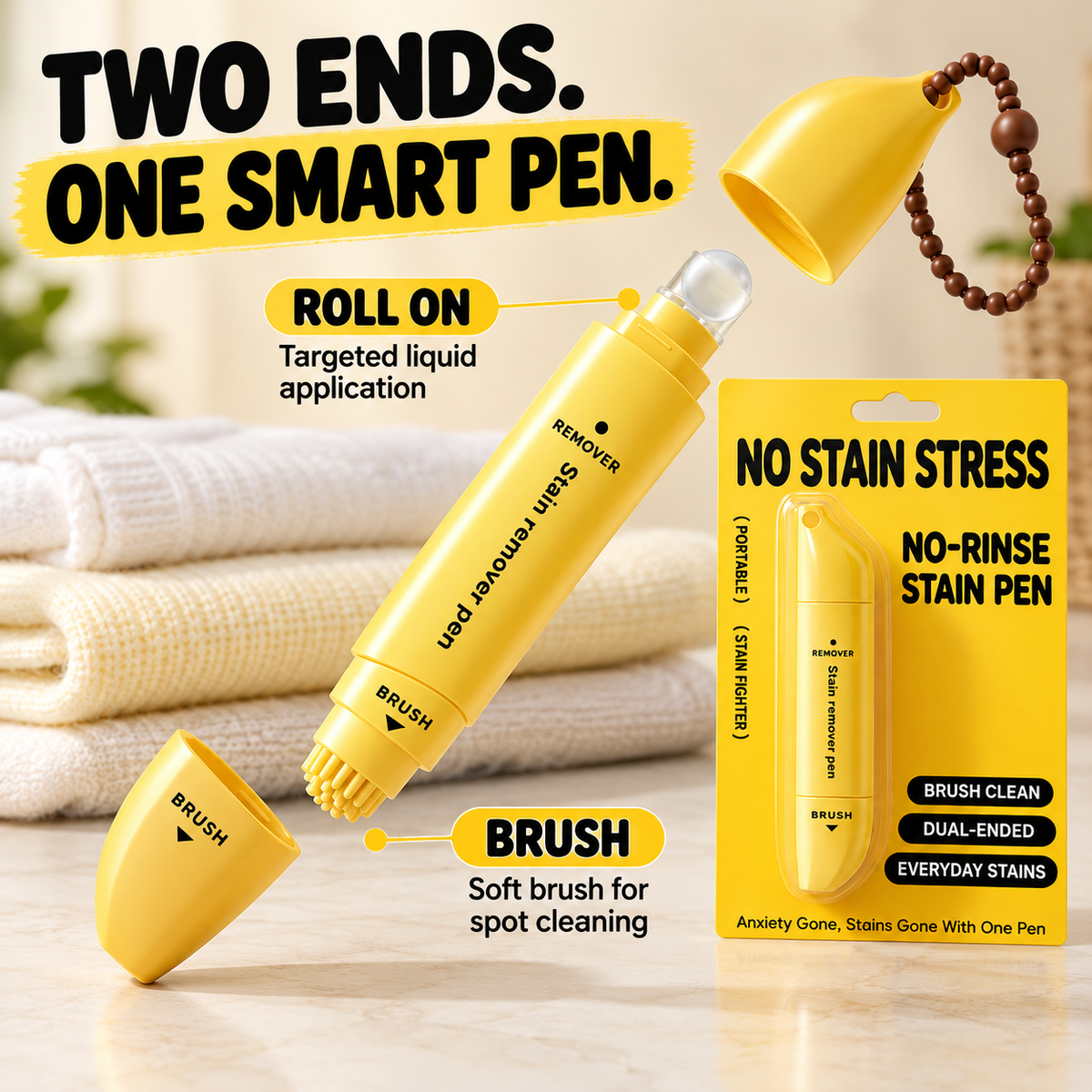 Buy 1 Get 1 Free Portable Dual-Head Stain Remover Pen