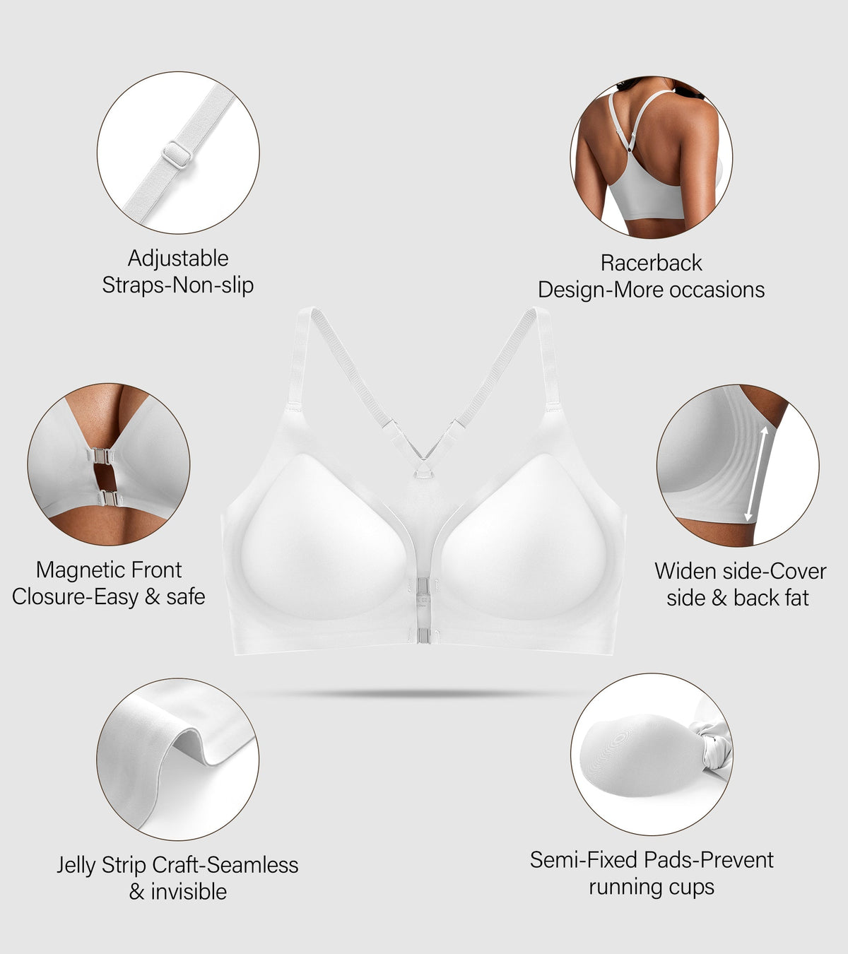 Seamless Front Closure Bras