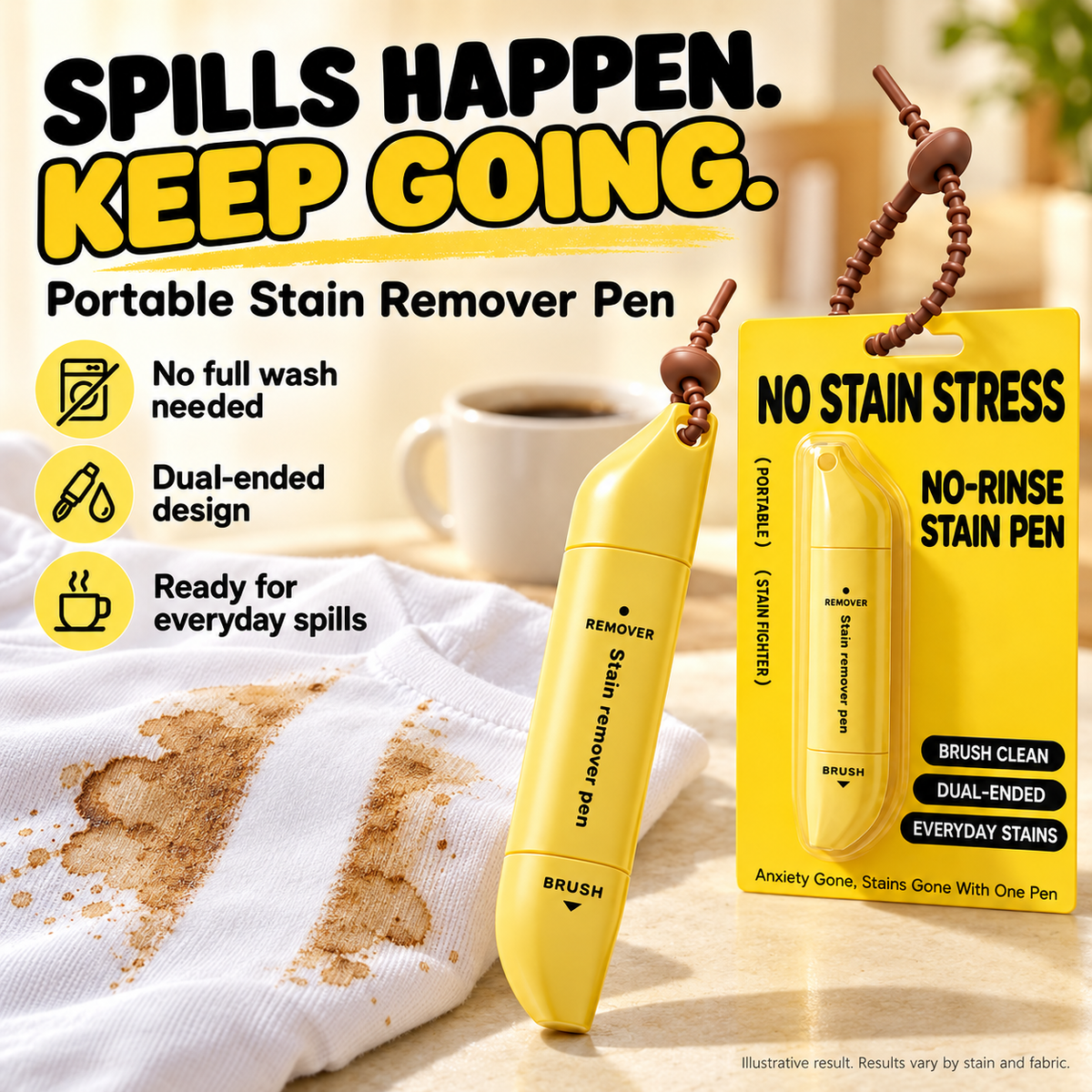 Buy 1 Get 1 Free Portable Dual-Head Stain Remover Pen