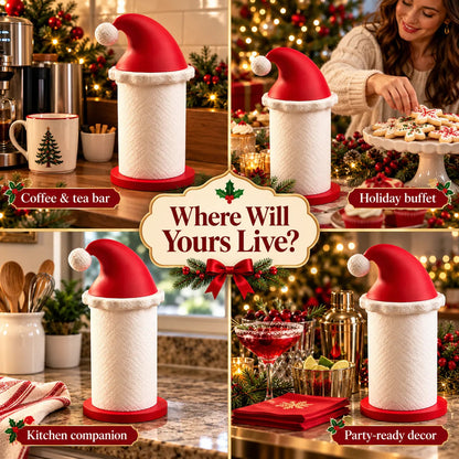 Santa Hat Paper Towel Holder | Festive Kitchen Decor 🎅🎄