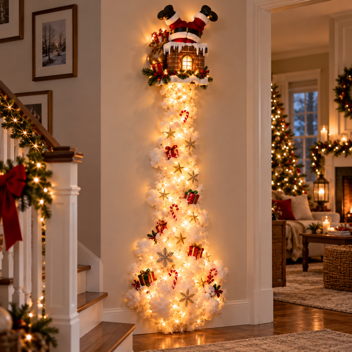 Magic Light Wall Stuck Santa