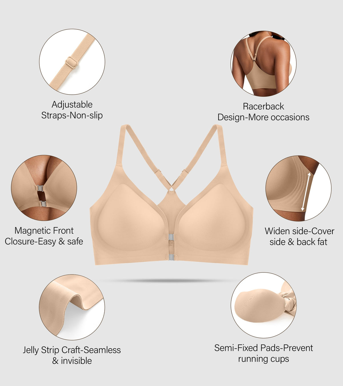 Seamless Front Closure Bras