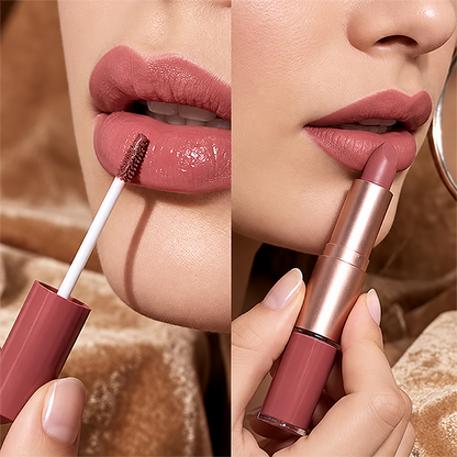 💄 2-in-1 Dual-Ended Lip Set – Matte Color & Glossy Shine, 3-Piece Set