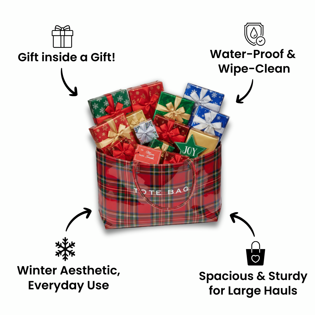 🎄 Christmas Tote Bag Deal: Buy 1 Leopard Tote, GET a Festive Scarf FREE!